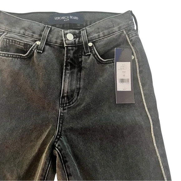 VERONICA BEARD | Dylan | Crystal-Embellished | High-Rise Straight-Leg Jeans S/24 - Picture 4 of 16